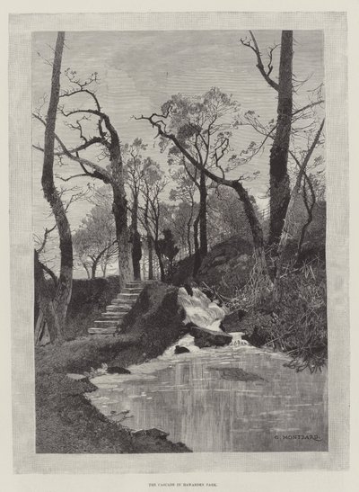 La Cascada en el Parque Hawarden de Charles Auguste Loye