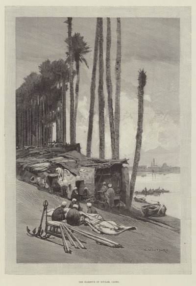 El puerto de Boulak, El Cairo de Charles Auguste Loye