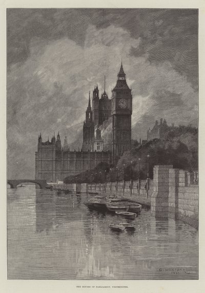 Las Casas del Parlamento, Westminster de Charles Auguste Loye