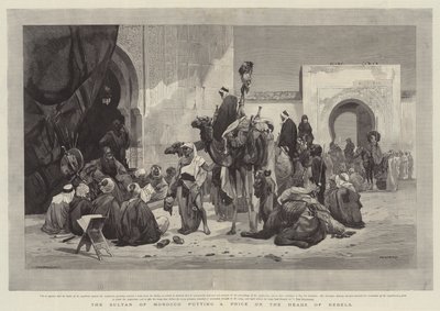 El sultán de Marruecos poniendo precio a las cabezas de los rebeldes de Charles Auguste Loye