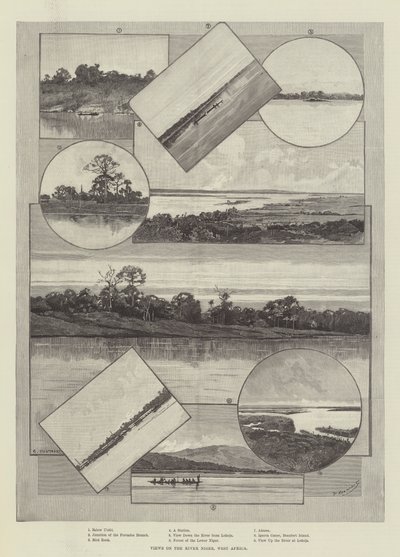 Vistas en el río Níger, África Occidental de Charles Auguste Loye