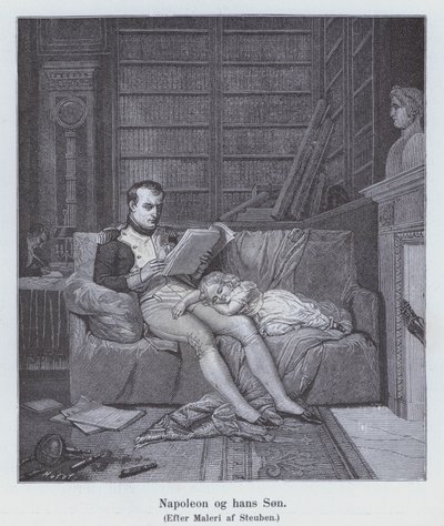 Napoleón I y su hijo de Charles Auguste Steuben