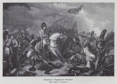 Napoleón en la batalla de Waterloo de Charles Auguste Steuben