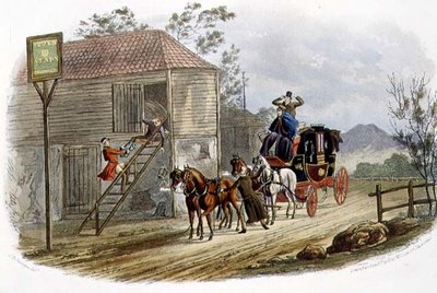 Un perezoso cuidador de caballos para el correo de Charles B. (after) Newhouse