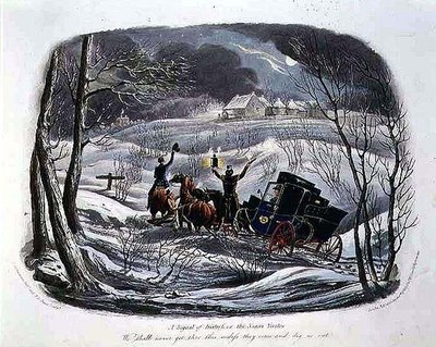 "Una Señal de Angustia, o El Visitante de Navidad", grabado por R.G. Reeve de Charles B. (after) Newhouse