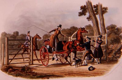 "Un Portero Insubordinado", grabado por R.G. Reeve de Charles B. (after) Newhouse