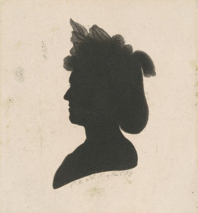 Silueta femenina no identificada de Charles B. J. Févret de Saint Mémin