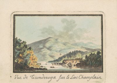 Vista de Ticonderoga desde el lago Champlain de Charles B. J. Févret de Saint Mémin