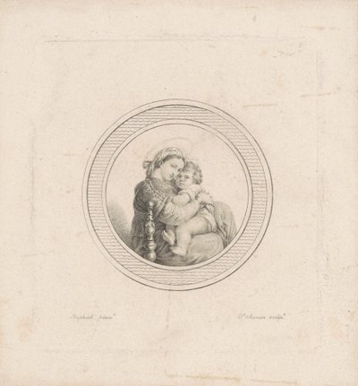 Madonna della seggiola de Charles B. J. Févret de Saint Mémin, after Raphael