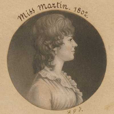 Maria o Eleanor Martin de Charles Balthazar Julien Févret de Saint-Mémin