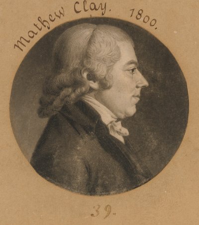 Matthew Clay de Charles Balthazar Julien Févret de Saint-Mémin