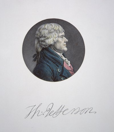 Thomas Jefferson (1743-1826) de Charles Balthazar Julien Févret de Saint Mémin
