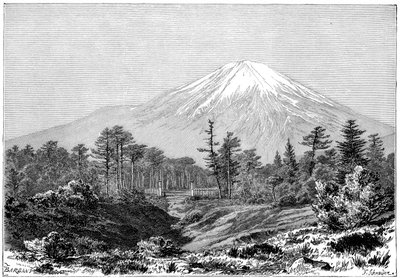 Monte Fuji, Japón, 1895 de Charles Barbant