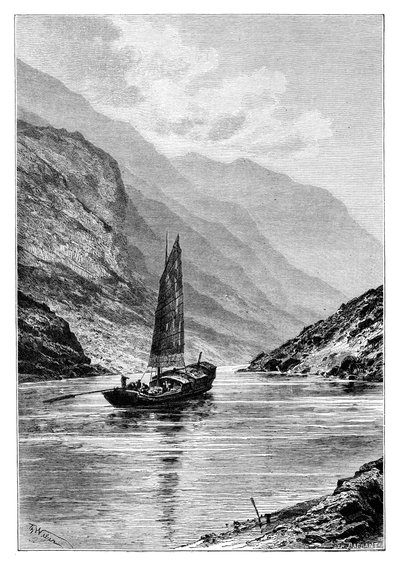 El río Yangtsé superior, China, 1895 de Charles Barbant