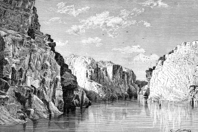 La garganta de las Rocas de Mármol, India, 1895 de Charles Barbant