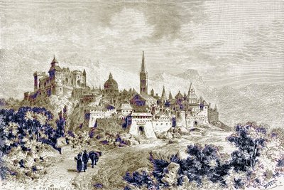 Vista de Spoleto, ilustración de 