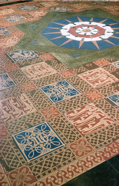Detalle del suelo del vestíbulo en la Casa de los Lores de Charles Barry
