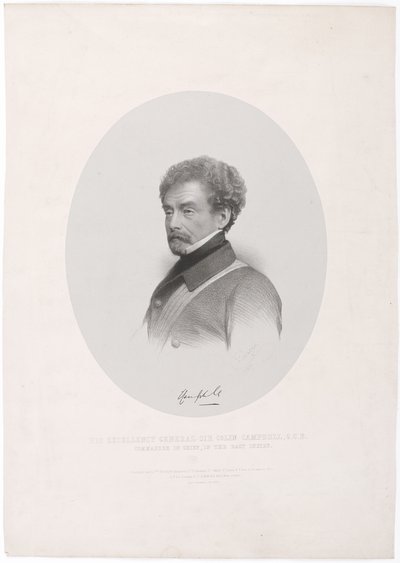 Su Excelencia el General Sir Colin Campbell GCB Comandante en Jefe, en las Indias Orientales de Charles Baugniet