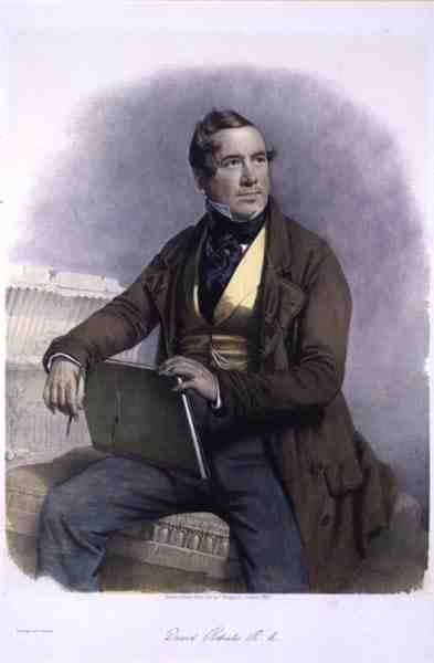 Retrato de David Roberts R.A (1776-1864) de Charles Baugniet