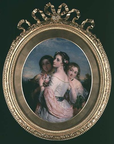 Tres bellezas, c.1845 de Charles Baxter