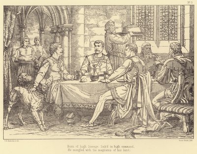 Ilustración para Lara, A Tale de Lord Byron (grabado) de Charles Bell Birch