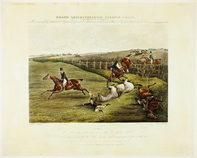 Una rica escena, de la Gran Carrera de obstáculos de Leicestershire de Charles Bentley