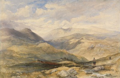 Paisaje montañoso con figuras de Charles Bentley