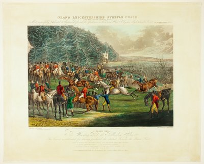 The Winning Post, de The Grand Steeplechase sobre Leicestershire de Charles Bentley