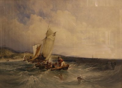 Bahía de Wicklow, c.1840 (acuarela sobre papel) de Charles Bentley
