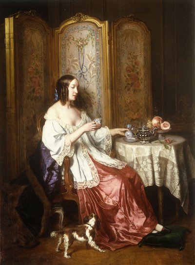 Una taza de chocolate, 1844 de Charles Beranger