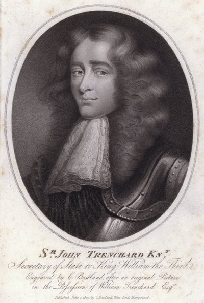 Sir John Trenchard, político inglés y Secretario de Estado para el Departamento del Norte bajo el Rey Guillermo III de Charles Bestland