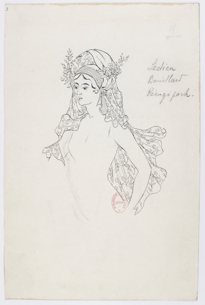 Holmès - La Montaña Negra - diseños de vestuario de Charles Bianchini - 03(b). Ledieu, Bouillard, Reingspach, (coro femenino) de Charles Bianchini