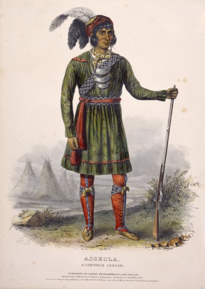 ASSEOLA, LÍDER SEMINOLE, de Historia de las Tribus Indias de Norteamérica de Charles Bird King