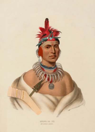 CHONO CA PE. AN OTTOE CHIEF., de Historia de las Tribus Indias de Norteamérica de Charles Bird King