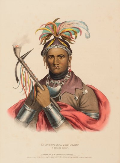 KI-ON-TWOG-KY., de Historia de las Tribus Indias de Norteamérica de Charles Bird King