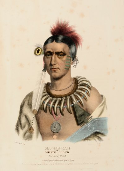 MA-HAS-KAH, de Historia de las Tribus Indias de Norteamérica de Charles Bird King