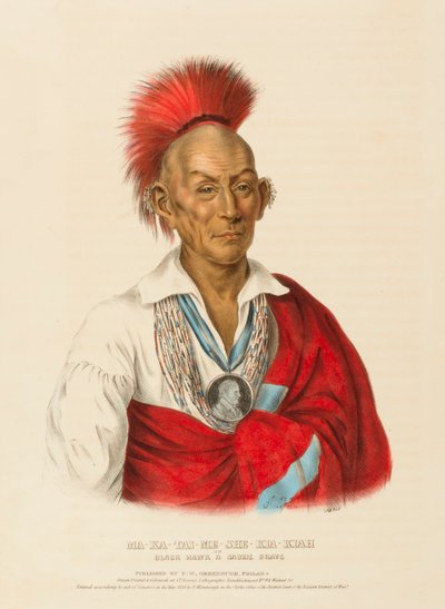 MA-KA-TAI-ME-SHE-KIA-KIAH, de Historia de las Tribus Indias de Norteamérica de Charles Bird King