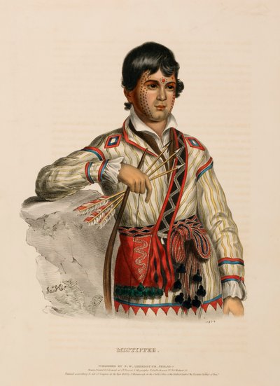 MISTIPPEE., de Historia de las Tribus Indias de Norteamérica de Charles Bird King