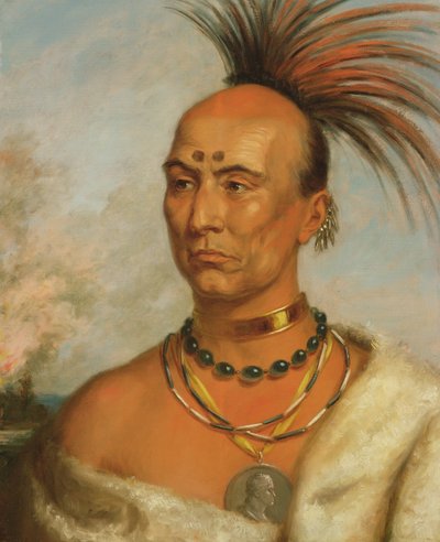 Makataimeshekiakiak (Halcón Negro) c.1853 de Charles Bird King