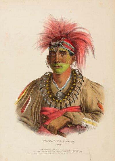 NO-WAY-KE-SUG-GA. OTOE., de Historia de las Tribus Indias de Norteamérica de Charles Bird King