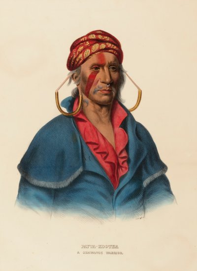 PAYTA-KOOTHA. A SHAWANOE WARRIOR, de History of the Indian Tribes of North America. de Charles Bird King
