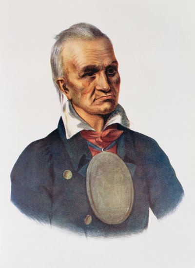 Chaqueta Roja, Jefe de Guerra Séneca, 1828, ilustración de 