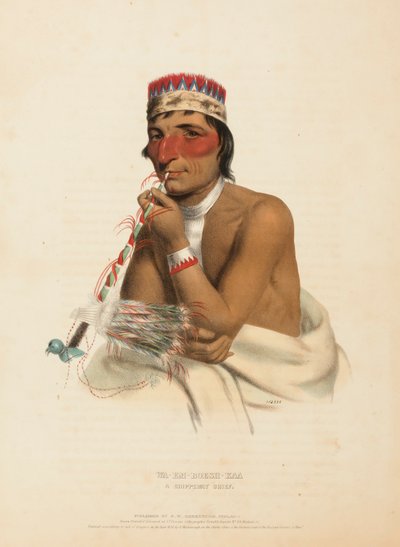 WA-EM-BOESH-KAA. A CHIPPEWAY CHIEF., de History of the Indian Tribes of North America de Charles Bird King