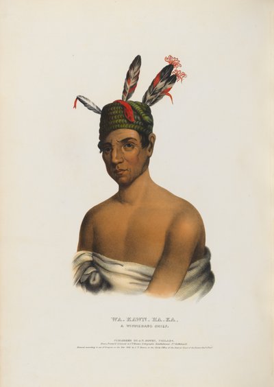 Wa-kawn-ha-ka - un jefe winnebago de Charles Bird King