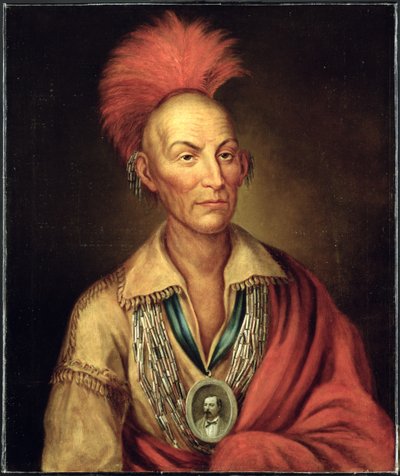 Retrato de Black Hawk (1767-1838) por Homer Henderson c.1870 de Charles Bird after King