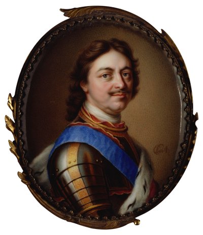 Retrato del emperador Pedro I el Grande, 1672-1725, 1717 de Charles Boit