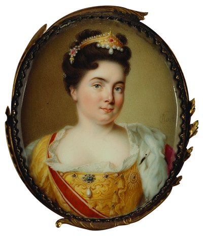 Retrato de la Emperatriz Catalina I. 1684-1727, 1717 de Charles Boit