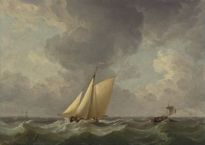 Un cúter en medio de una fuerte brisa de Charles Brooking