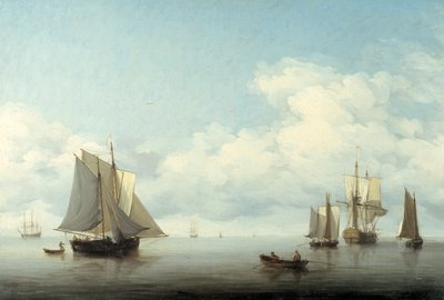Marina con barcos de Charles Brooking