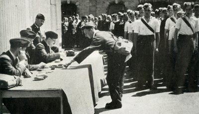 El día de pago marca la vida en la Real Fuerza Aérea a intervalos regulares, 1941 de Charles Brown